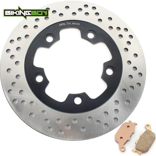 BIKINGBOY Rear Brake Disc Rotor Disk + Pads For Suzuki SV 650 / S 03 04 05 06 07 08 09 10 SV 1000 / S K3 K4 K5 K6 K7 220mm Set