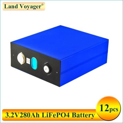 12pcs Land Voyager 3.2V 280Ah lifepo4 battery DIY 12V 24V 36V rechargeable battery pack for electric scooter RV solar storage