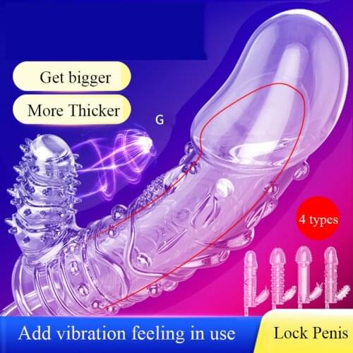4 Types Penis Extender Sleeve Penis Enlargement Cock Ring Delay Ejaculation Sex Toys For Men Intimate Goods Sex Products