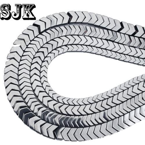 Natural Black Hematite Triangle Arrows Spacer Loose Beads 4mm 6mm 8mm 10mm charm Jewelry Making For DIY Bracelet Necklace