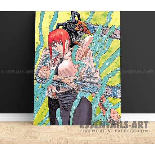 Denji Makima Chainsaw Man Canvas Wall Art Painting Poster Bedroom Study studio print Living kid Room Home Decoration Prints
