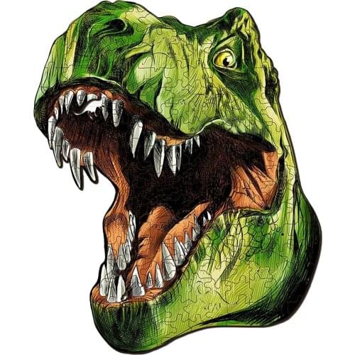Dinosaur Wooden Puzzle Toys Wooden Puzzles For Adults Kids Unique Shape Pieces Animal Educational Games Toys For Adults And Kids