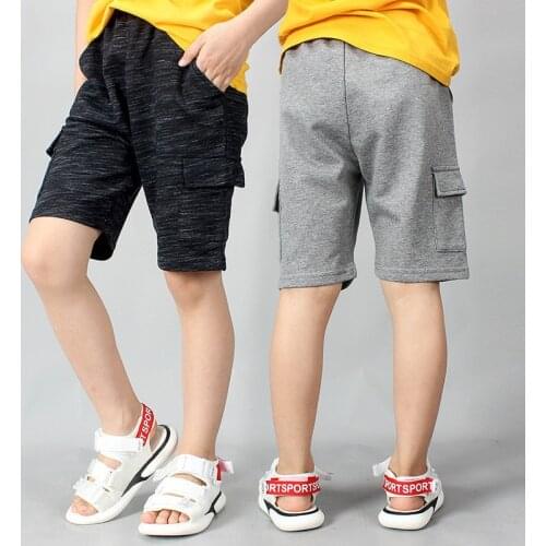 Childrens Shorts Summer Print Fashion Design Kids Causal Knitted Short Pants For Teen Boys 5-14 Years Wear FM007