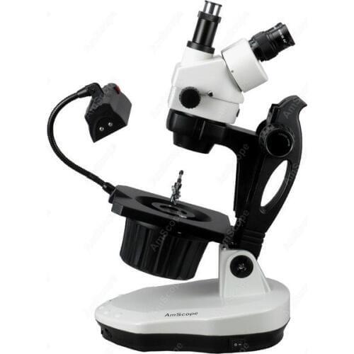 Jewel Gem Stereo Zoom Microscope --AmScope Supplies 3.5X-90X Advanced Jewel Gem Stereo Zoom Microscope