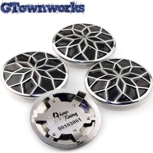 Tire Rims Center Caps 4pcs 65mm 56mm Universal Various Sizes Auto Accessorie Caps Metal Clip Zinc Alloy For Car Refit Black