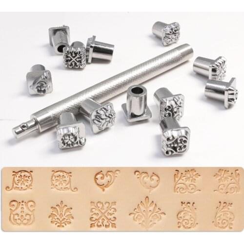 Pottery Tools Stamp for Embossing Baroque Lace Zodiac Animal Letter Texture Print Diy Clay Ceramic Mini Metal Stamping Tool Set