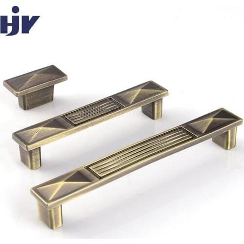 HJY Bronze Vintage Cabinet Handle Antique Door Handles and Knobs Kitchen Cupboard Handles Drawer Knobs Furniture Pulls C22170