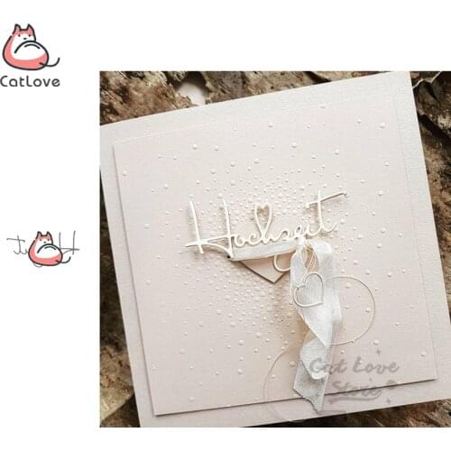 Hochzeit German Wedding Metal Cutting Dies Scrapbooking Stencil Die Cuts Card Making DIY Craft Embossing New Dies For 2019