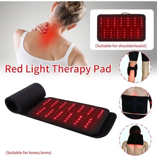 660nm Red & 880nm Infrared Lights Therapy Home Use Device Wrap Pad for Back Shoulder Neck Pain Relief Easy Treatment Appliances