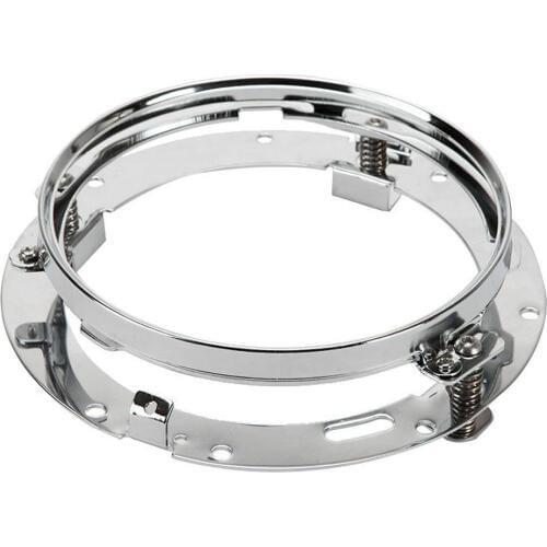 7" Inch Round LED Headlight Ring Mount Bracket Adapter For Heritage Softail Fat Boy Road King Street Glide BMW R1150R