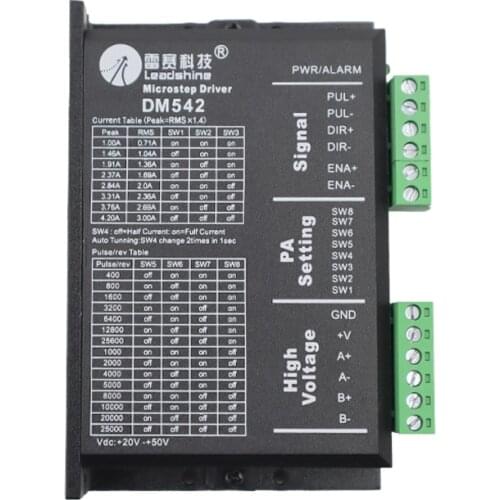 Dawupine DM542 Stepper Motor Controller Leadshine 2-phase Digital Stepper Motor Driver 18-48 VDC Max. 4.1A 57 86 Series Motor