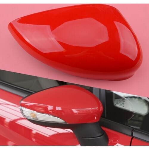 Right Side Red Wing Door Mirror Protector Cap Cover Fit For Ford Fiesta MK7 2008 2009 2010 2011 2012 2013 2014 2015 2016 2017