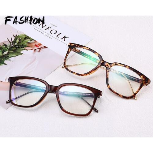 Square Frame Black Wood Glasses Frame For Women Men optics Computer Eyeglasses Anti-fatigue radiation Reading Fashion Eyewear