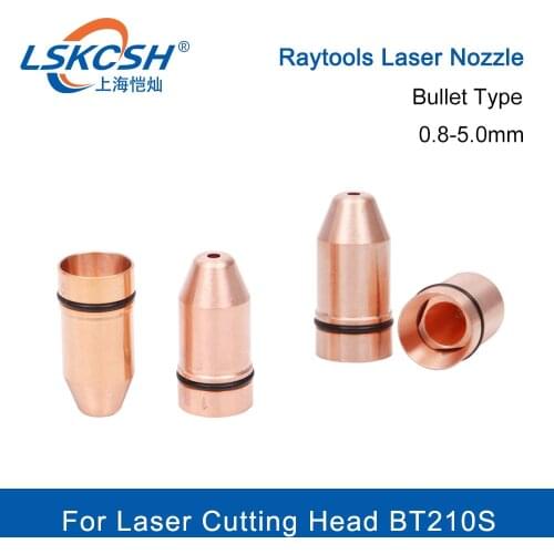 LSKCSH 10Pcs/Lot Raytools Laser Nozzle Bullet Nozzle For Raytools BT210S LaserMech Fiber Laser Cutting Head