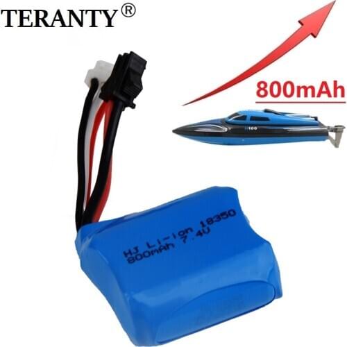 7.4v 800mAh Li-ion battery for H100 H102 H106 18350 7.4v Battery for JJRC S1 S2 S3 S4 S5 High Speed RC boat 1Pcs to 5Pcs