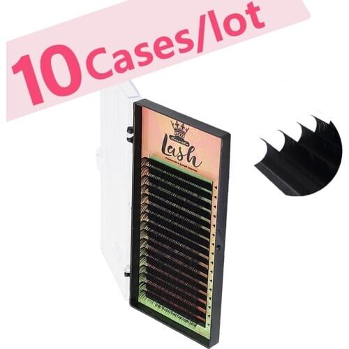 MASSCAKU Fast Ship 16rows/case premium natural synthetic mink individual eyelash extension makeup maquiagem cilios