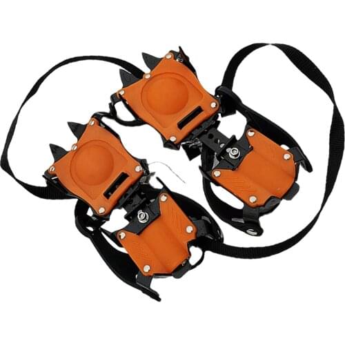 Nonskid Claws Grips Crampons Ice Cleat Spikes Crampons Nail Anti Slip Shoe Cover for Climbing Hiking