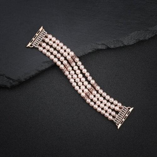 Women Girls Strap For Apple Watch Band 40mm 44mm Iwatch 38mm 42mm Handmade Agate Hematite Bracelet Apple Watch Series 3 4 5 se 6