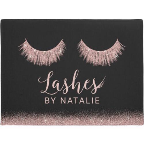 Rose Gold Eyelash Extensions Beauty Salon Doormat Home Decoration Entry Non-slip Door Mat Rubber Washable Floor mat