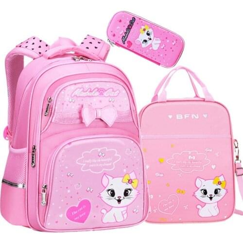 Waterproof Children School Bags Cartoon Cute Princess Backpacks Orthopedic Kids Book Bags for Teenage Girls Schoolbags Mochila