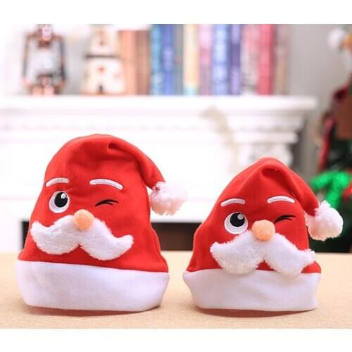 Christmas Santa Claus Hat Adult Kids Type Festival Party Xmas Decoration Gift Cloth Christmas Festive decoration Holiday Gift