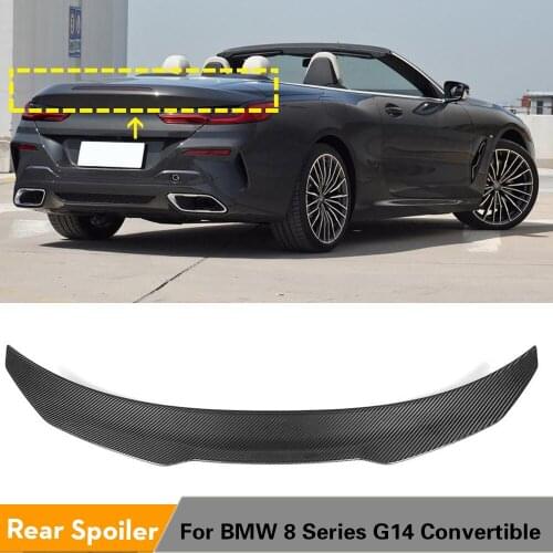 Rear Trunk Spoiler Wing Lip for BMW 8 Series G14 Convertible 2 Door 2018 - 2021 Carbon Fiber Rear Trunk Boot Lip Wing Spoiler