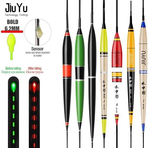 Smart Fishing Float Bite Alarm Fish Bait LED Light Color Change Automatic Night Electronic Changing Buoy Glow In The Dark CR425