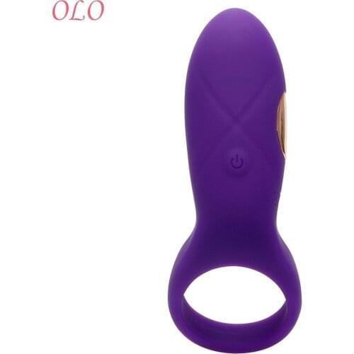 OLO Cock Ring Bullet Vibrator Sex Toys for Men Couple Delay Ejaculation Vibrating Penis Ring Clitoris Stimulator