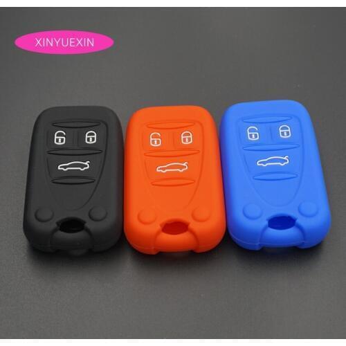 Xinyuexin Silicone Car Key Cover FOB Case For Alfa Romeo A159 SPARE Smart Keyless Enter Key All Inside Car-styling 3 Buttons