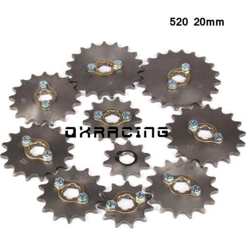 520 20mm 10 11 12 13 14 15 16 17 18 19 20 T Front Engine Sprocket For Honda Lifan ZongShen YCF ATV Quad Dirt Pit bike Buggy