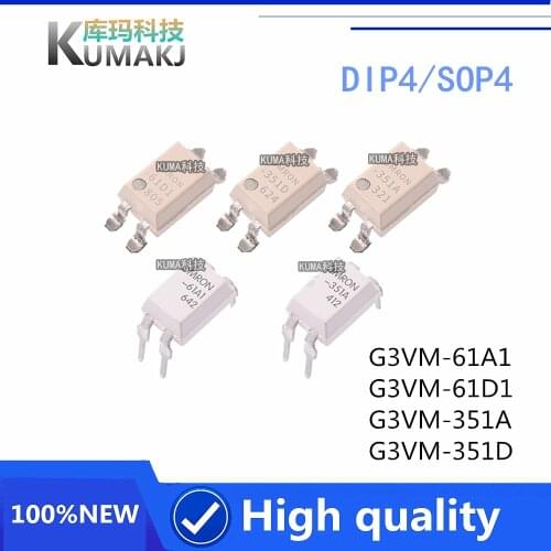 10PCS/LOT 100%New G3VM-61A1 G3VM-61D1 G3VM-351A G3VM-351D 61A1 61D1 351A 351D DIP4/SOP4 Solid state relay optical coupling