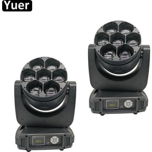 2Pcs/Lot New Zoom 7x40W Bee Eye Moving Head Light RGBW 4IN1 Beam Wash 2IN1 Moving Head Lights DMX512 For Stage DJ Disco Wedding