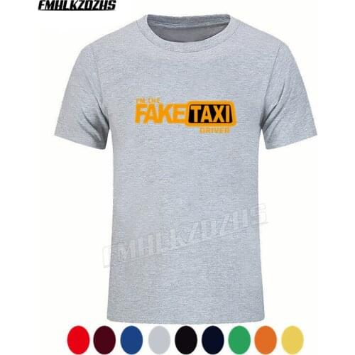2021 Brand Cool Mens T Shirt Fake Taxi Driver Regular T-Shirt Sunlight 100% Cotton Clothing Tshirt Mens Top Quality TEES T182