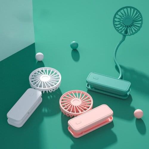 2021 Summer Mini Neck Fan Portable Bladeless Fan USB Mute Sports Fans Leafless Fans Air Cooler Cooling Wearable Neckband Fan