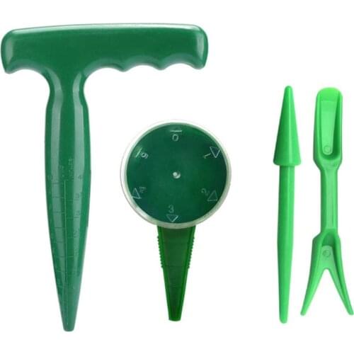 4pcs Gardening tools set high quality plastic Seeding tool Hole maker Seedling transplanter Poking planting plants tool