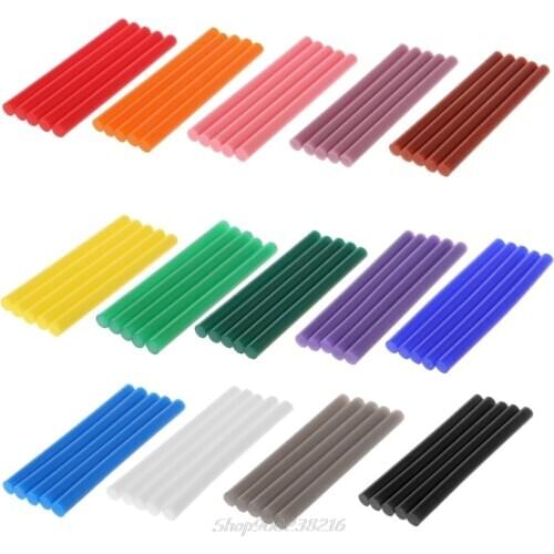 5pcs Hot Melt Glue Stick Colorful 7x100mm Adhesive For DIY Craft Toy Repair Tool Jy25 20 Drophip