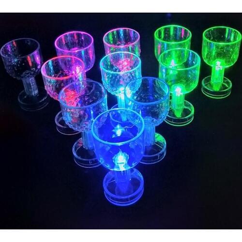 50ml LED Flashing Color Change Water Activated Light up Beer Whisky Drink Cup Water cup Tea cup Bar tools Drinkware