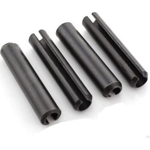 50Pcs M2 Elastic circle column Cylindrical Locating Hollow pins Cotter pin 6mm-25mm Length black