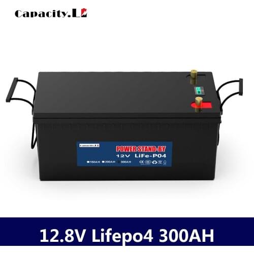 12V Lifepo4 300A Rechargeable Battery Lithium Iron Phosphate Solar-RV Battery pack for Motor with Bluetooth bms usb
