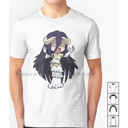 Albedo Overlord T Shirt 100% Cotton Chibi Waifu Cute Aqua Konosuba Megumin Water Goddess Useless Anime Girl Loli Fire Girl