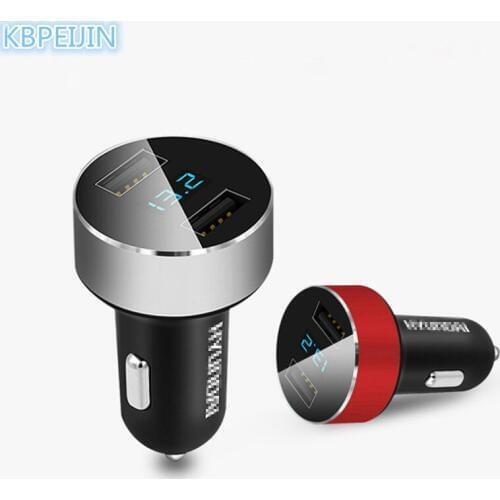 Car styling Smart Car Charger Digital Display Dual USB Phone Charger for SUZUKI vitara samurai swift sx4 jimny grand accessories