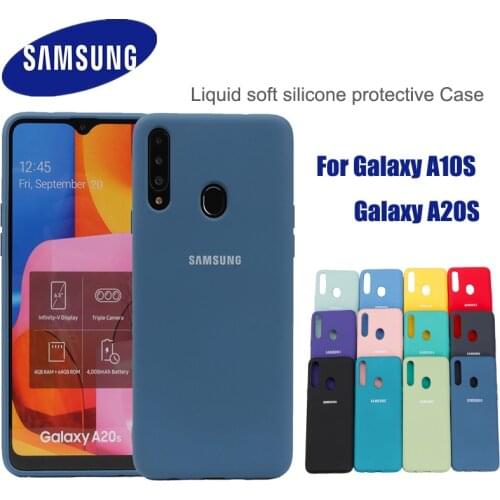 Case For Samsung Galaxy A10S A20S Case Liquid Silicone back cover For Samsung A20s A10s Cover 14 Colour