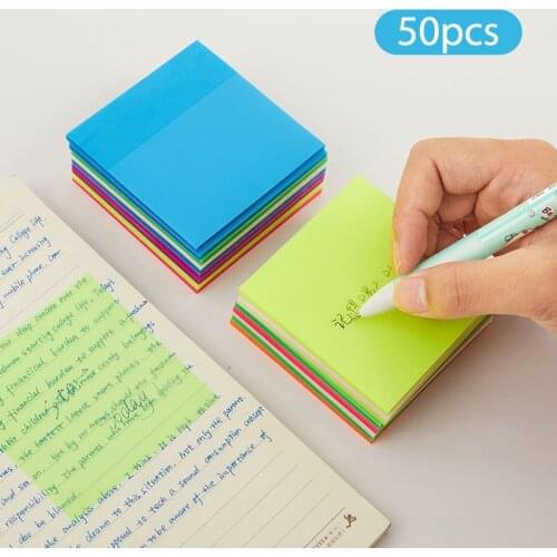 Color Transparency Sticky Note Pads Waterproof Self-Adhesive Memo Notepad