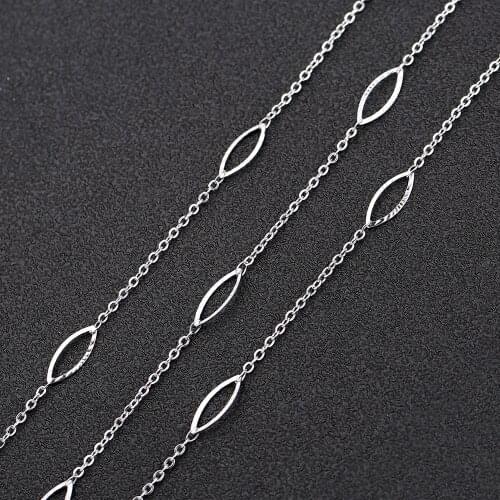 1 Meter 316L Stainless Steel Never Fade Cross Link Oval Bulk Chain Fit DIY Handmade Bracelet Necklace Jewelry Making Findings