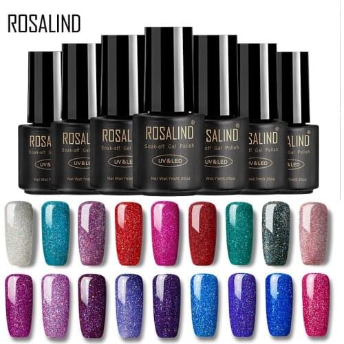 ROSALIND 7ml Gel Nail Polish Gel Varnishes Hybrid All For Manicure 7ML Semi Permanent Vernis UV Top Coat Poly Nail Gel Polish