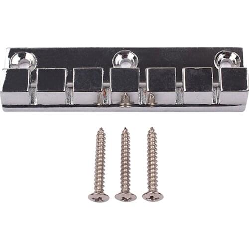 6 Strings Chrome Silver Stopbar Tailpiece Bridge for Electric Guitars