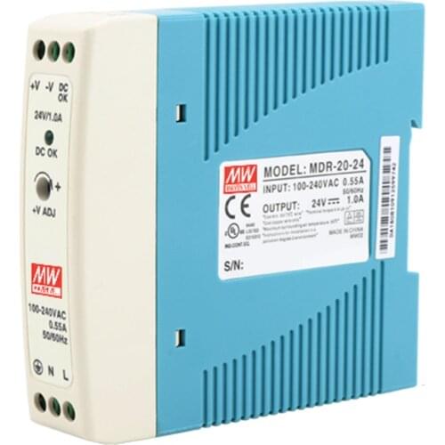 MDR-20 20W Single Output 5V 12V 15V 24V Din Rail Switching Power Supply AC/DC
