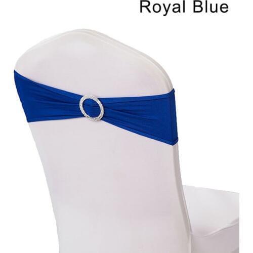 Hot Sale Spandex chair band with buckle/ spandex sash/chair sash for chair cover wedding decoration 100pcs