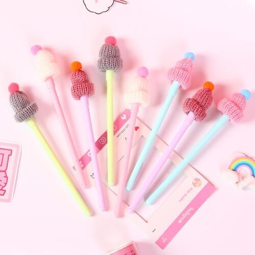 Creative Cute Hat black ink Gel Pen Signature Pen Escolar Papelaria School Office Supply Promotional Christmas Gift