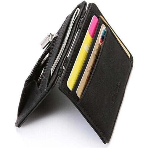 Multifunction Fashion Unisex Women Men PU Leather Purse Clutch Wallet Simple Card Holder Bag ID Credit Card Coin Holder